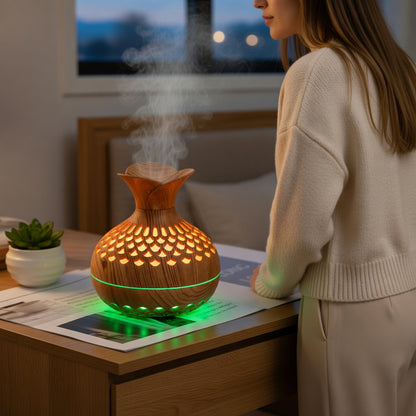 Wood Grain USB Humidifier for Dry Air Relief